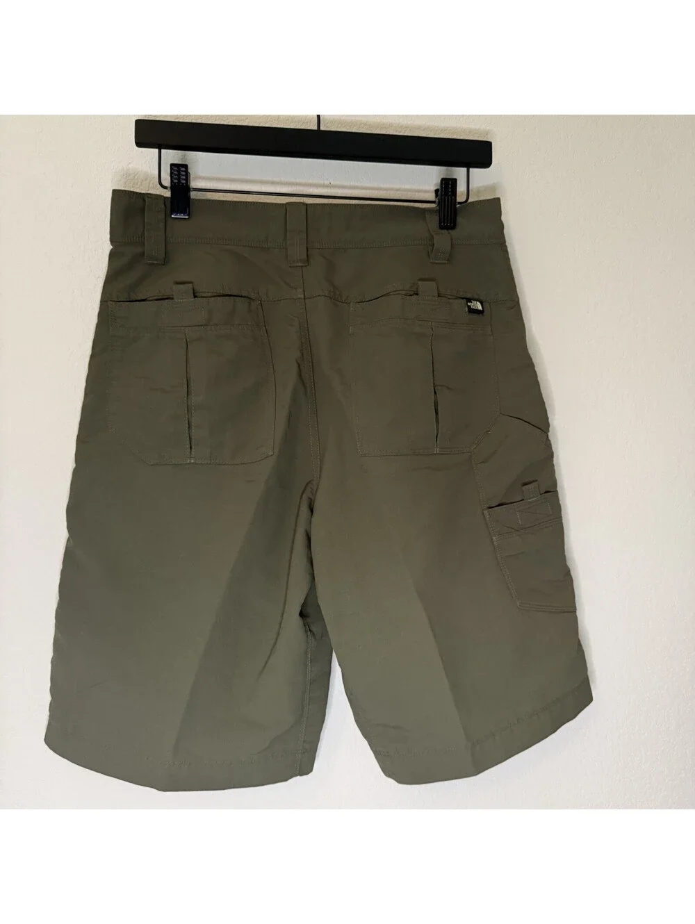 The North Face Men Hiking Cargo Short Size 32 Olive Green Nylon Zip